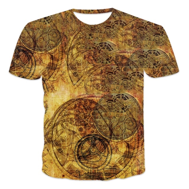 Men 3D Tees New Men's Summer 3D Printed Compass T-Shirt Hip-Hop Style Large Size T-Shirt Cross Style Short Sleeve Clothing - Image 8