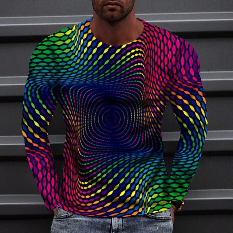 Men's 3D Abstract Print T-Shirt