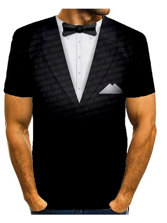 Men's 3D Abstract Print T-Shirt