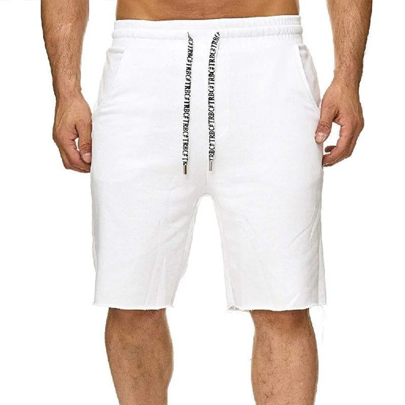 Men's Beach Solid Color Cotton Shorts - Image 3
