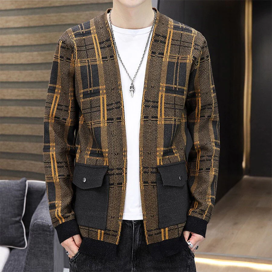 Men's Casual Knitted Cardigan Top