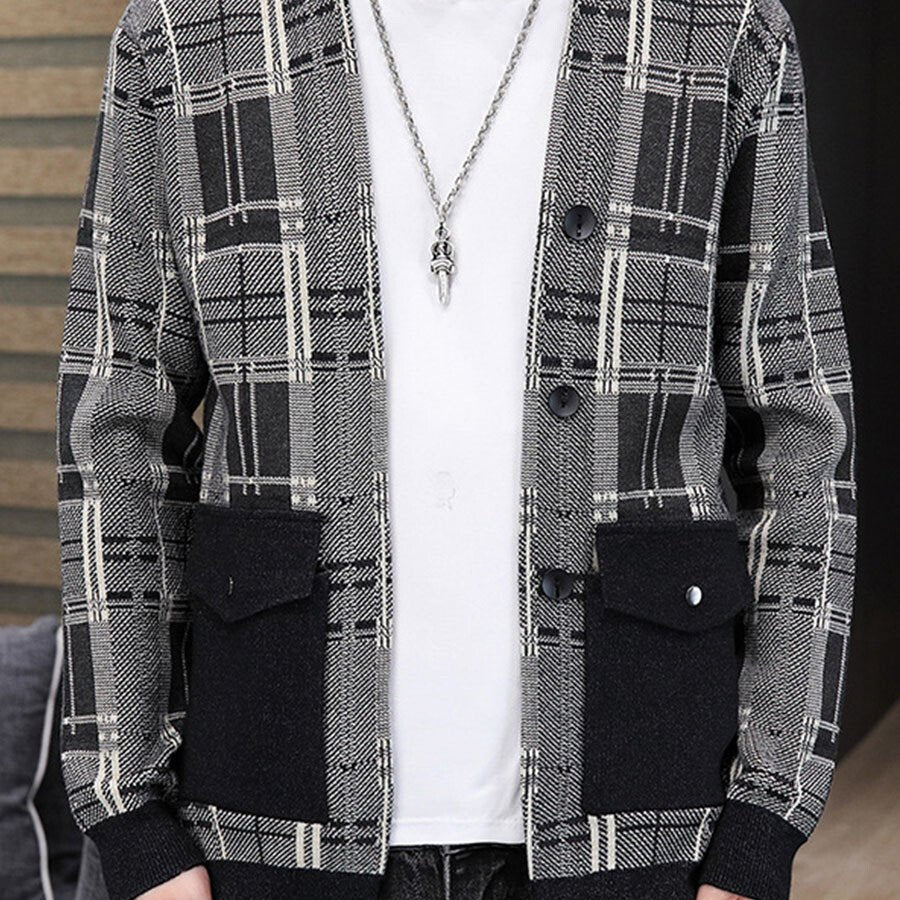 Men's Casual Knitted Cardigan Top - Image 3