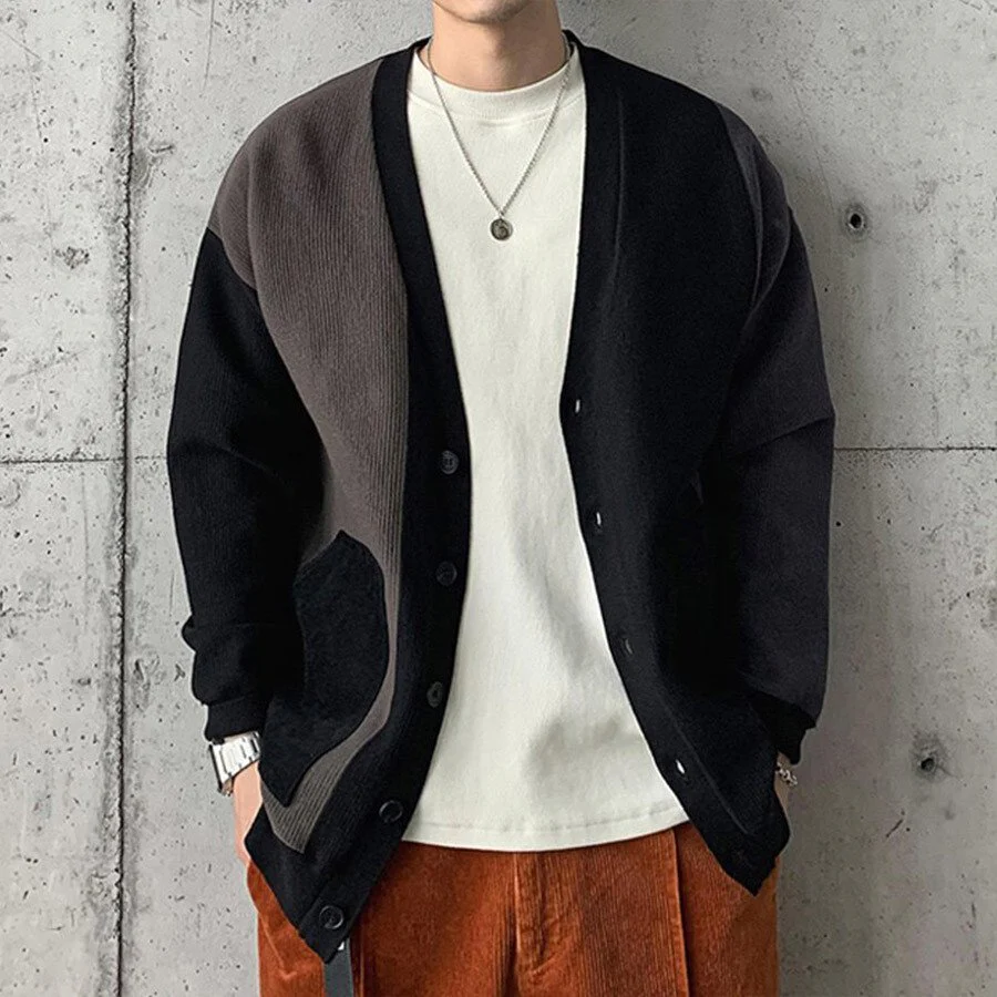 Men's Casual Knitted Cardigan Top - Image 3