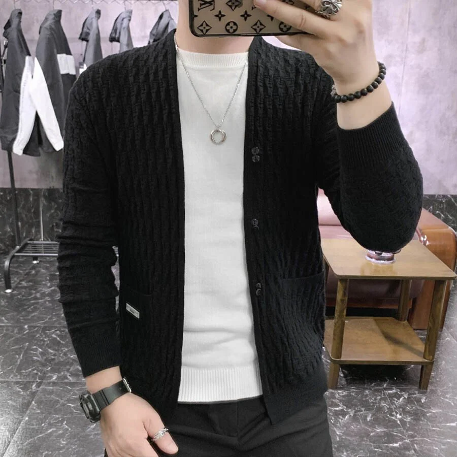 Men's Casual Knitted Cardigan Top