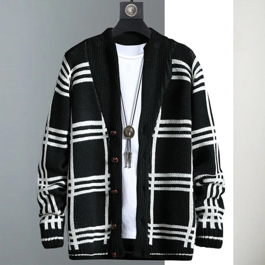Men's Casual Knitted Cardigan Top