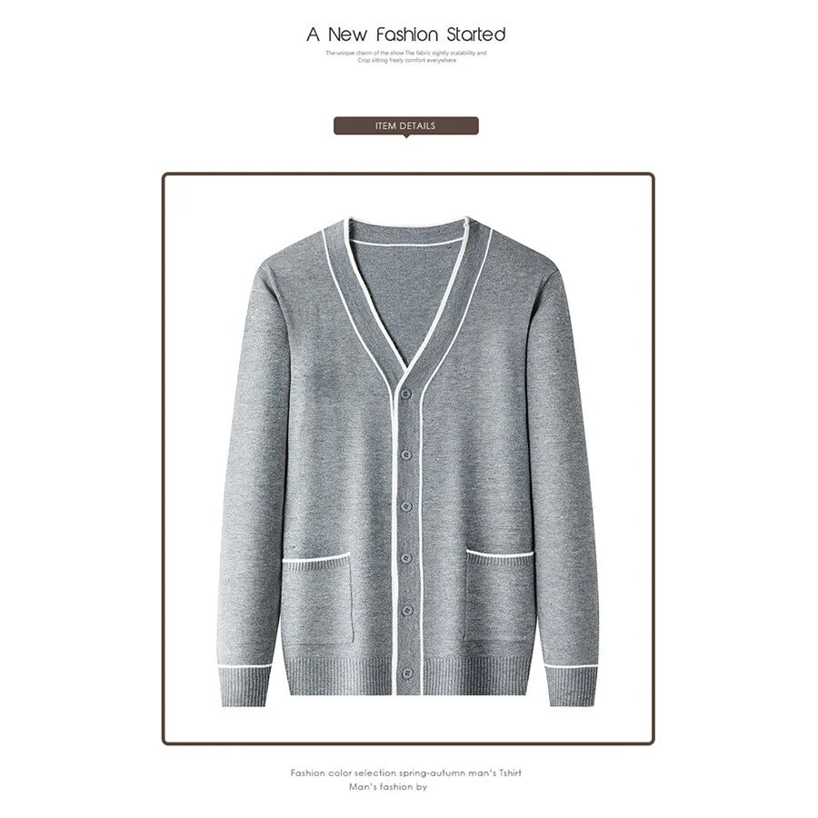 Men's Casual Knitted Cardigan Top - Image 6