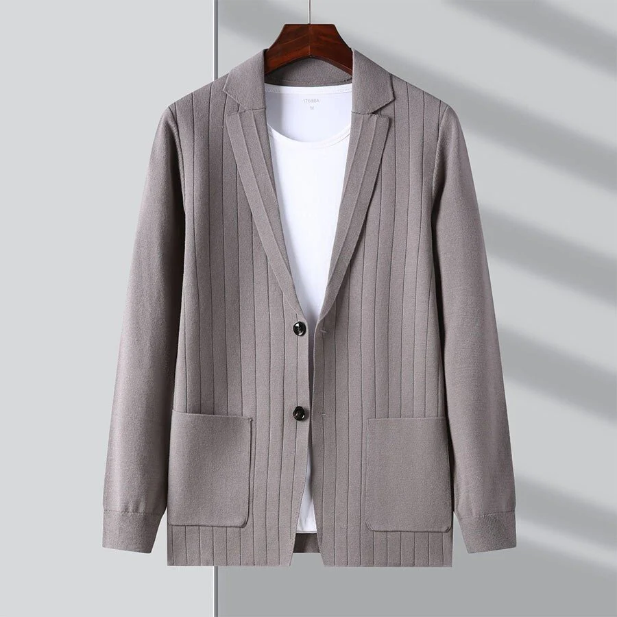 Men's Casual Knitted Cardigan Top - Image 7