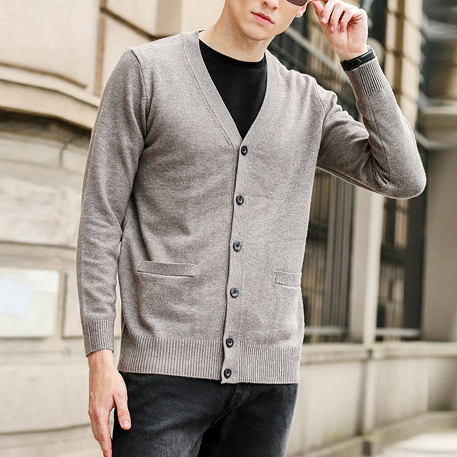 Men's Casual Knitted Cardigan Top - Image 3