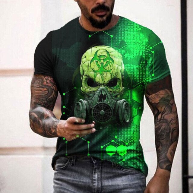 Men 3D Tees Casual Round Neck Short Sleeve  Playing Cards Printing - Image 13