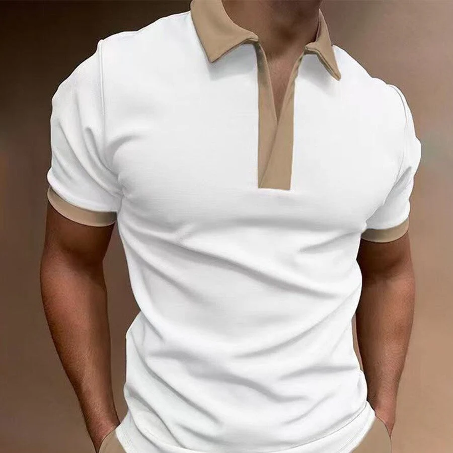 Men's Casual Short Sleeve T-Shirt POLO Shirt - Image 2