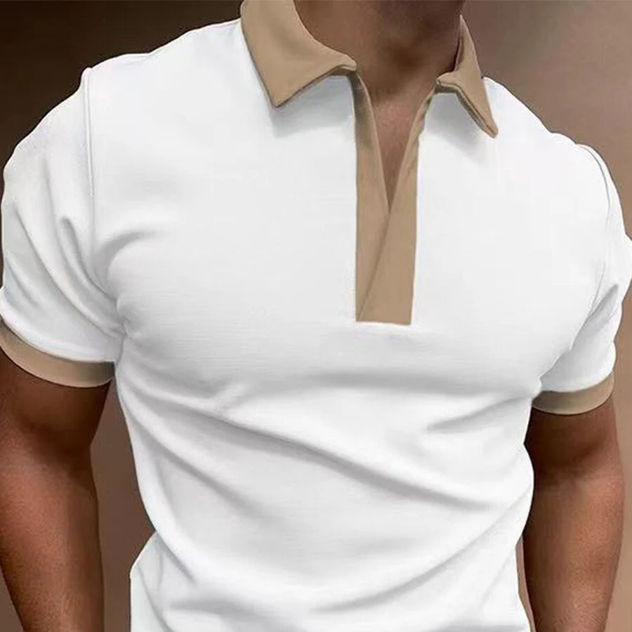 Men's Casual Short Sleeve T-Shirt POLO Shirt - Image 3