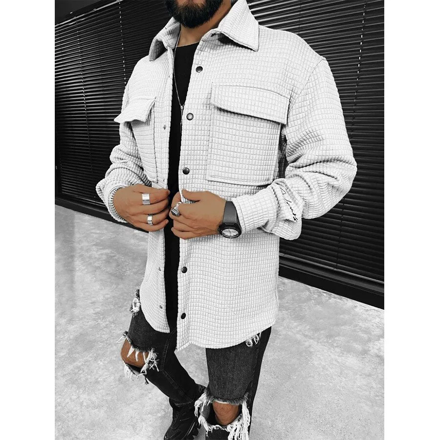 Men's Casual Warm Long Sleeve Coat - Image 3