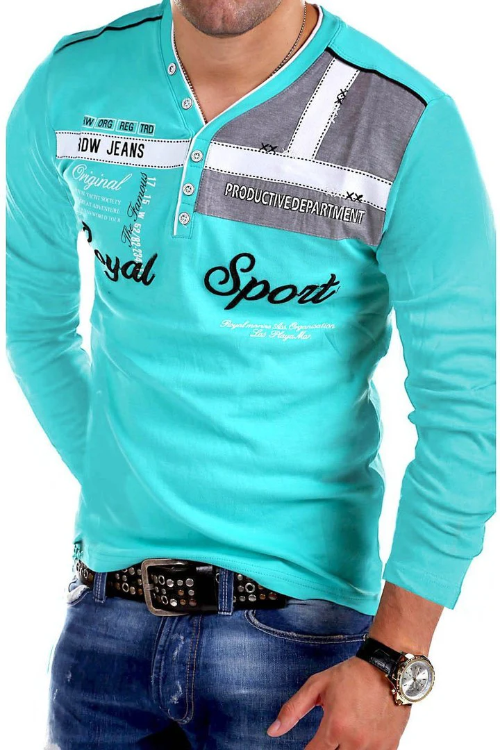 Men's Fashion Polo shirt long sleeve - Image 9
