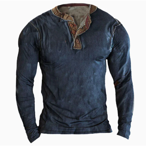 Mens Gentlemen Love Poaching Henry Long Sleeve Pullover - Image 5