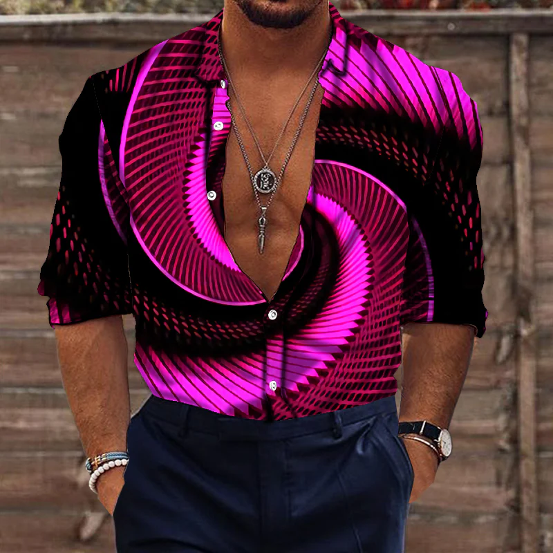 Men's 3D Abstract Print T-Shirt - Image 3