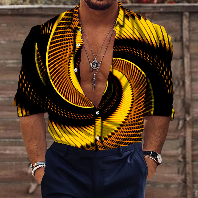 Men's 3D Abstract Print T-Shirt - Image 4