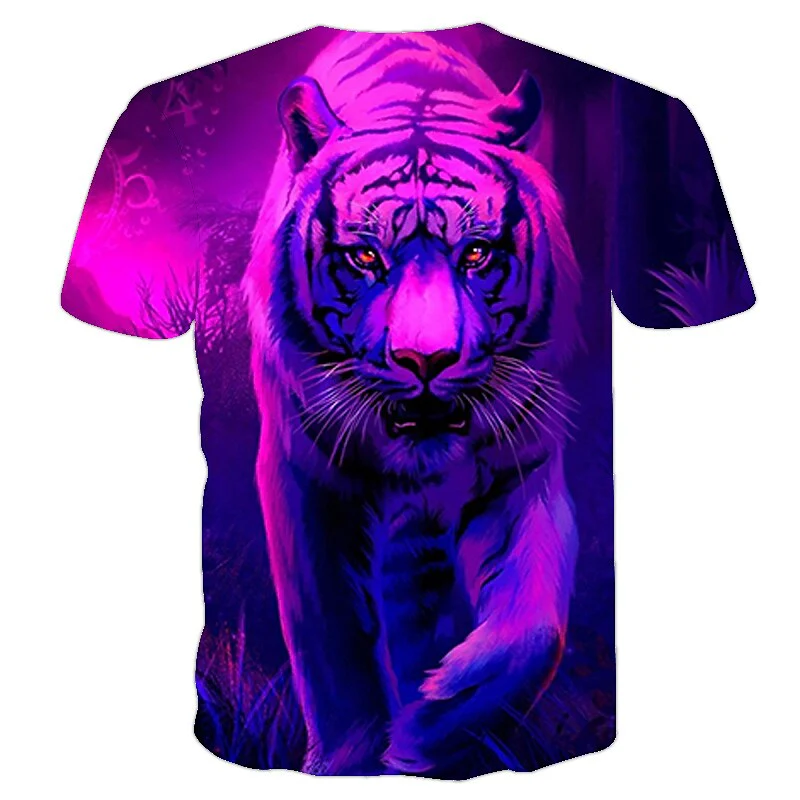Men's T shirt 3D Print Animal Round Neck Casual Daily 3D Print Print S - Image 2