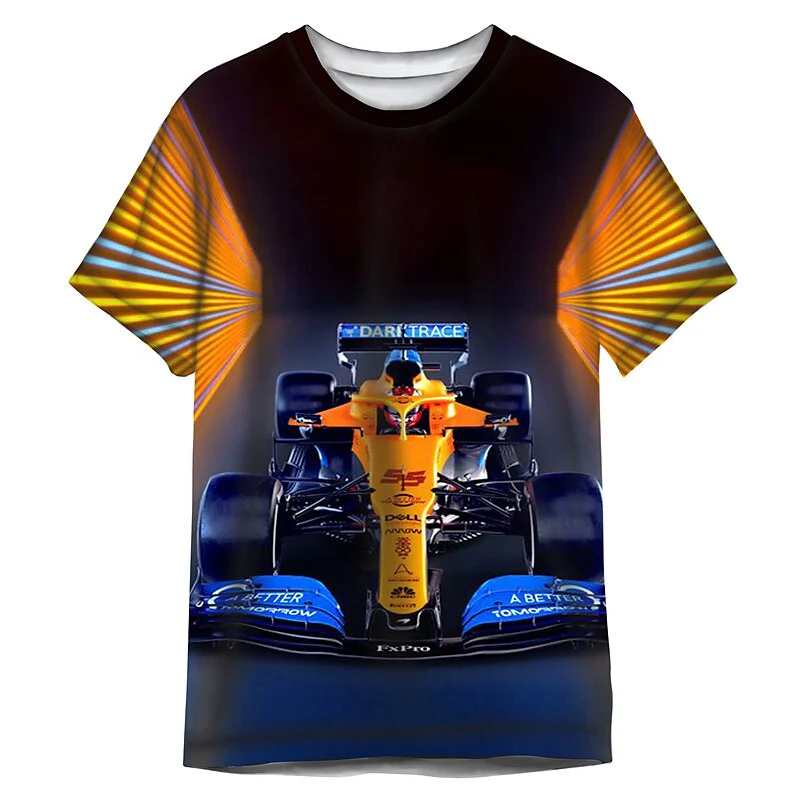 Men's T shirt 3D Print Graphic Car Crew Neck Daily Sports Print Short - Image 7