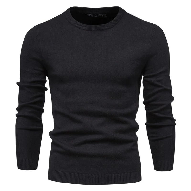 Mens Thick Sweater Round Neck Slim Quality Sweater - Image 6