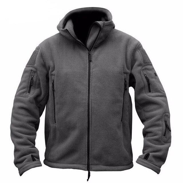 Military Fleece Tactical Jacket Solid Casual Hooded Jacket Army Zipper Coat Outdoor Thermal Ventilation Sports Polar Clothes - Image 5