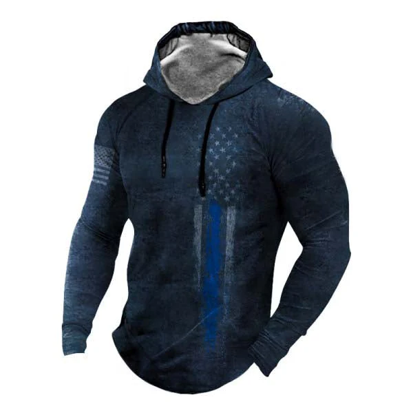 Vintage Mens Retro Sports Hoodie - Image 2
