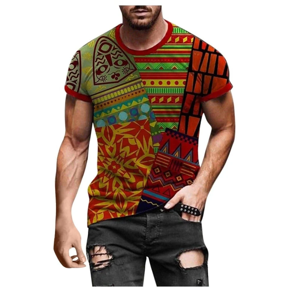 Retro Printed Short Sleeve Top - Image 7