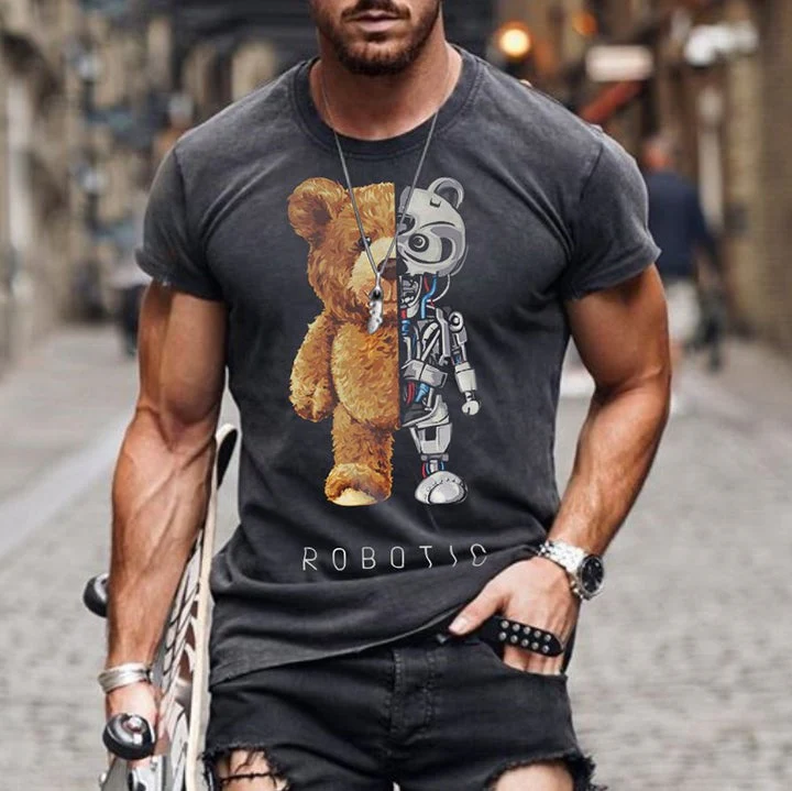 Robot Bear Short Sleeve T-shirt - Image 5