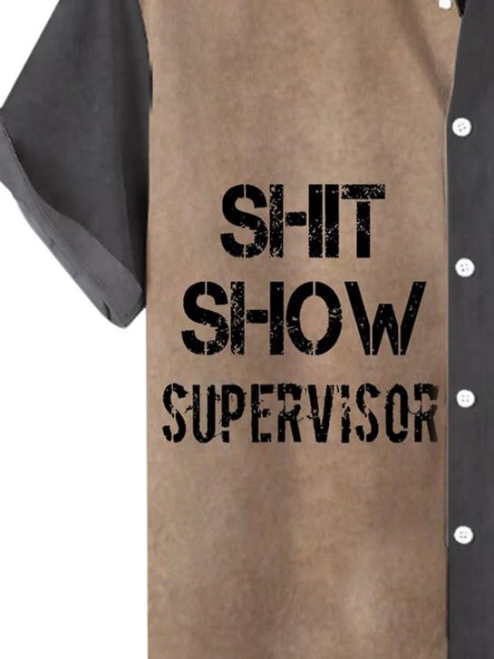 Simple Funny Text Casual Men's Large Short Sleeve Shirt - Image 3
