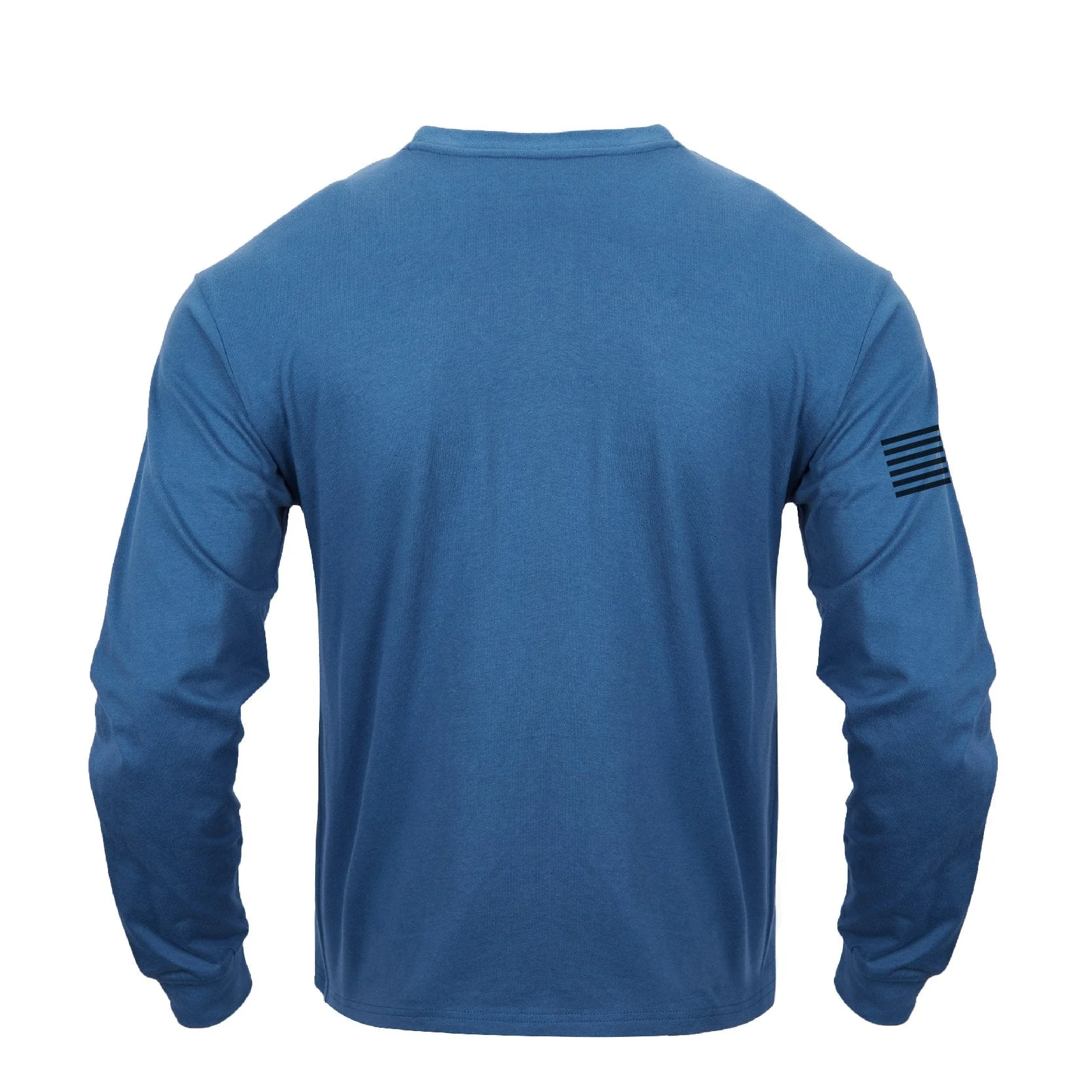 Men's 100% Cotton Patriotic American Flag Graphic Crewneck Long Sleeve T-shirts - Image 2