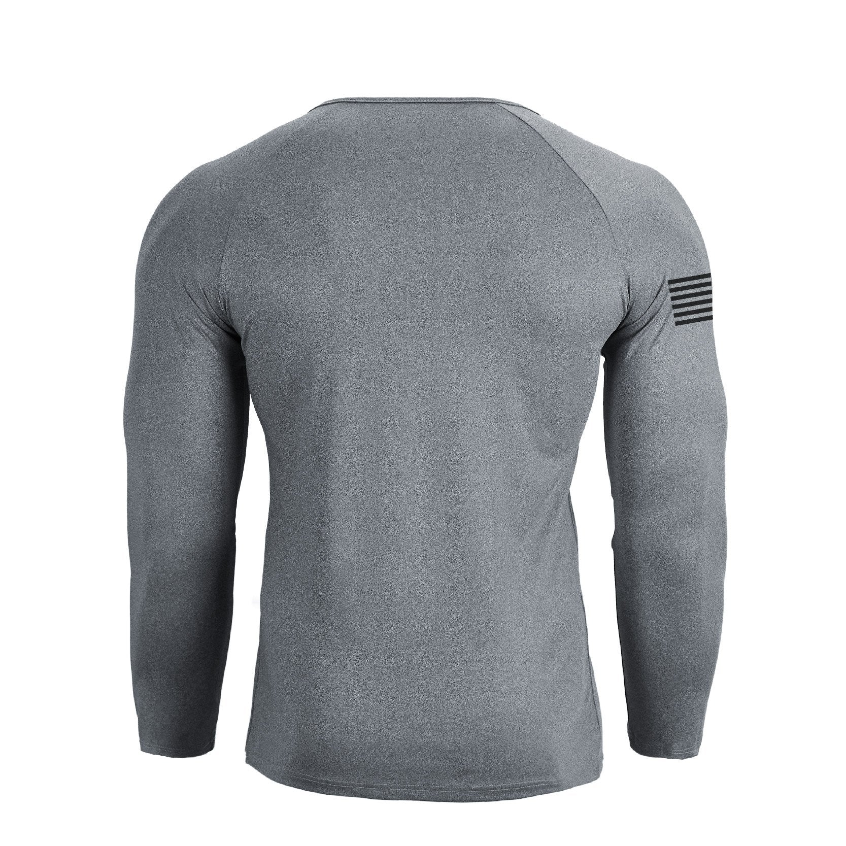 Men's American Flag Regular Fit 1/4 Button V-neck Long Sleeve T-shirts - Image 10