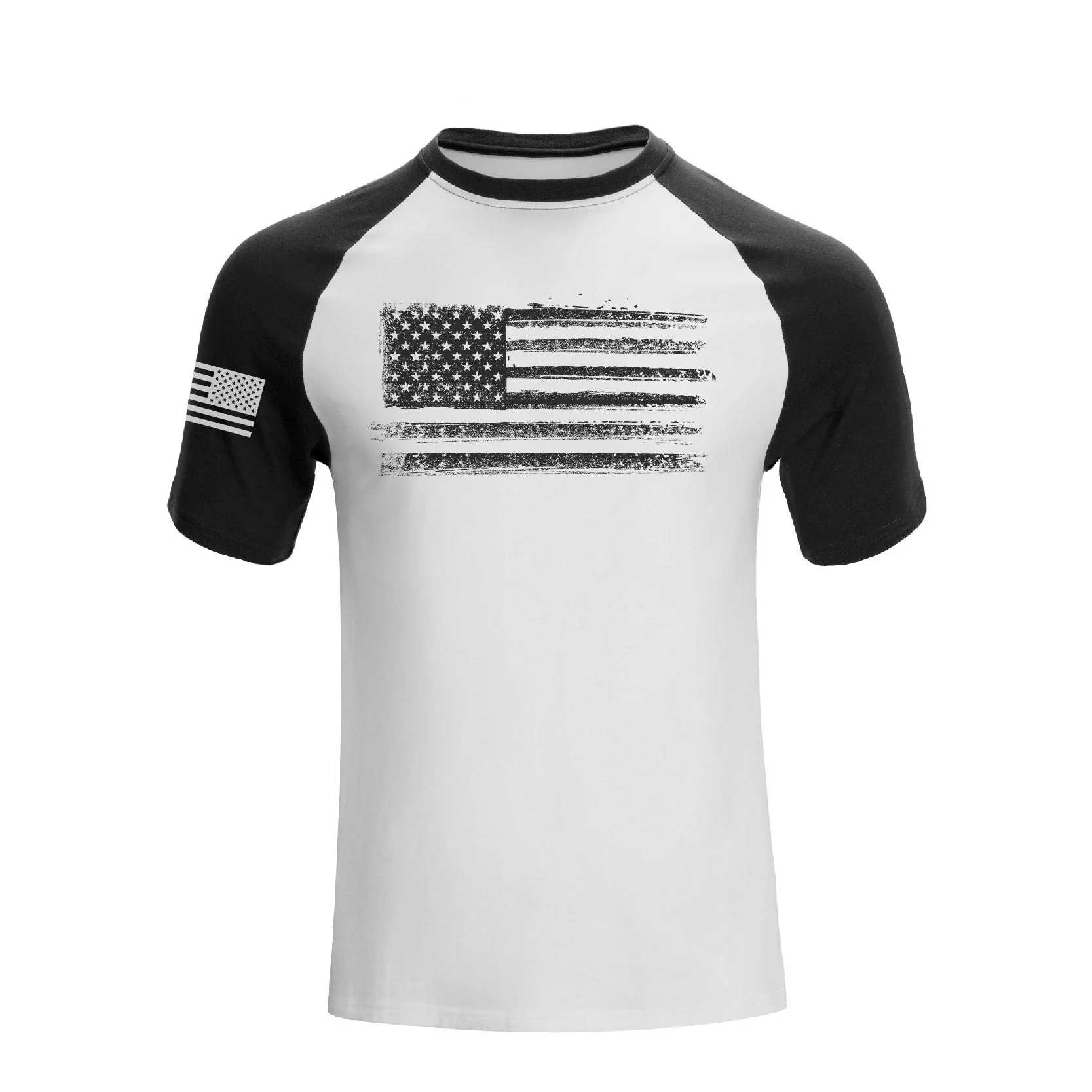 Men's Patriotic American Flag Raglan Sleeve Short-sleeve T-shirts - Image 9