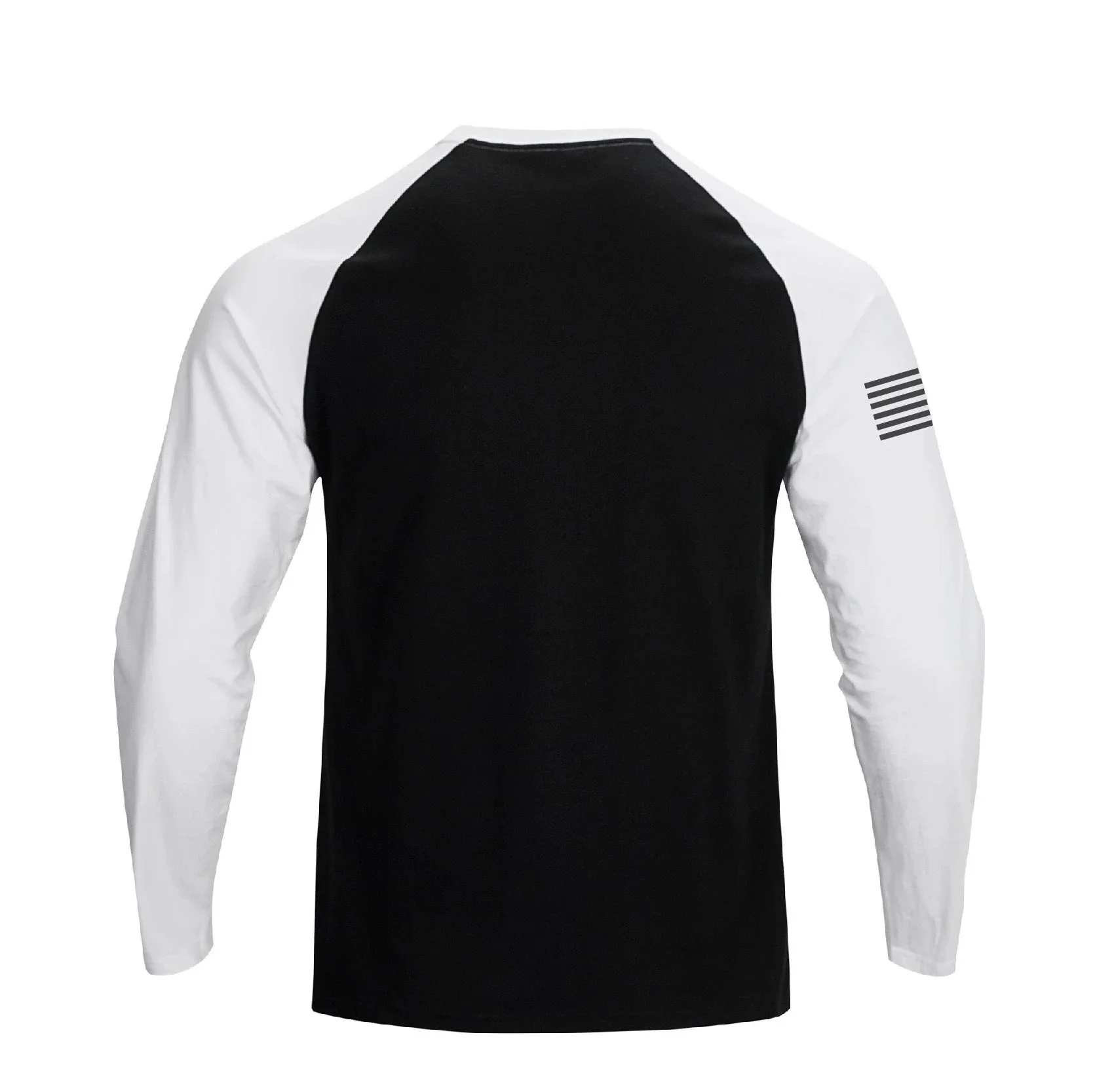 Men's 100% Cotton American Flag Graphic Raglan Sleeve Long Sleeve T-shirts - Image 5