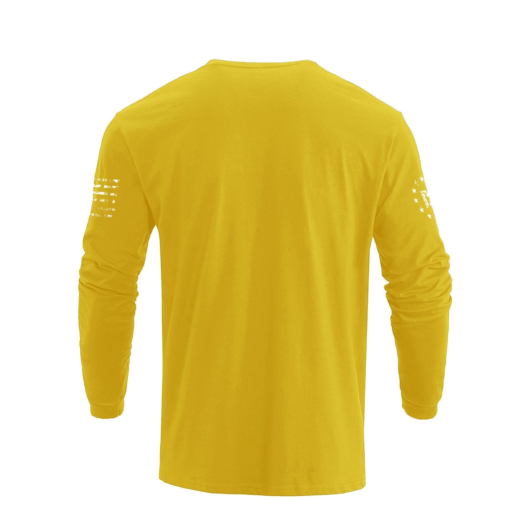 Men's 100% Cotton American Flag with Cross Graphic Round Neck Long Sleeve T-Shirts - Image 14