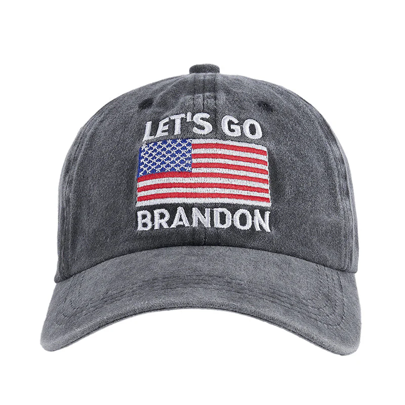 Men's LET'S GO BRANDON American Flag Embroidery Caps - Image 12
