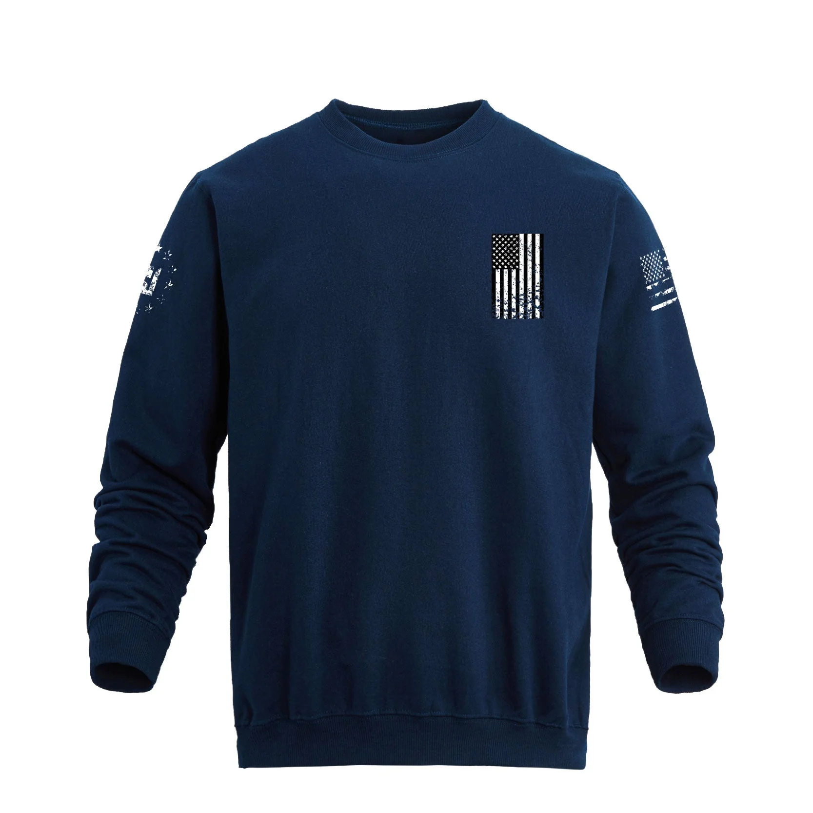 Men's 100% Cotton Patriotic American Flag  Cross Graphic Midweight Sweatshirts - Image 8