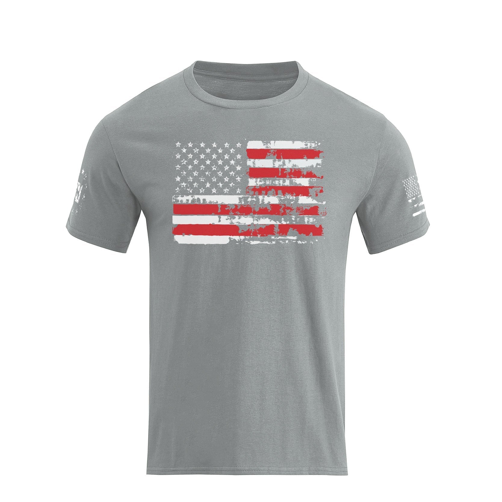 Men's 100% Cotton Patriotic American Flag Graphic Short-sleeve T-shirt - Image 11