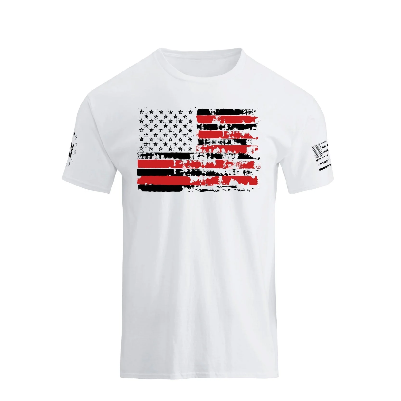 Men's 100% Cotton Patriotic American Flag Graphic Short-sleeve T-shirt - Image 7