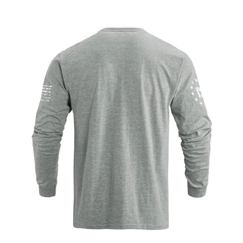Men's 100% Cotton Patriotic American Flag GFC Graphic Midweight Long Sleeve T-shirts - Image 16