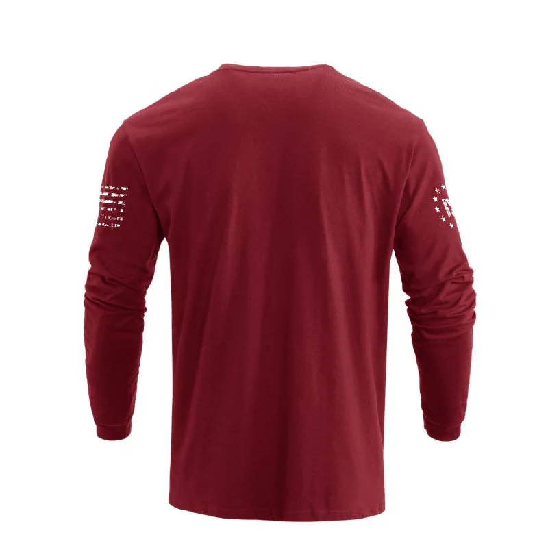 Men's 100% Cotton Patriotic American Flag GFC Graphic Midweight Long Sleeve T-shirts - Image 19
