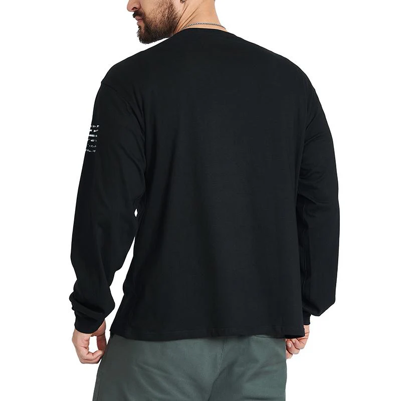 Men's American Flag Shield Graphic Long Sleeve T-Shirt - Image 15