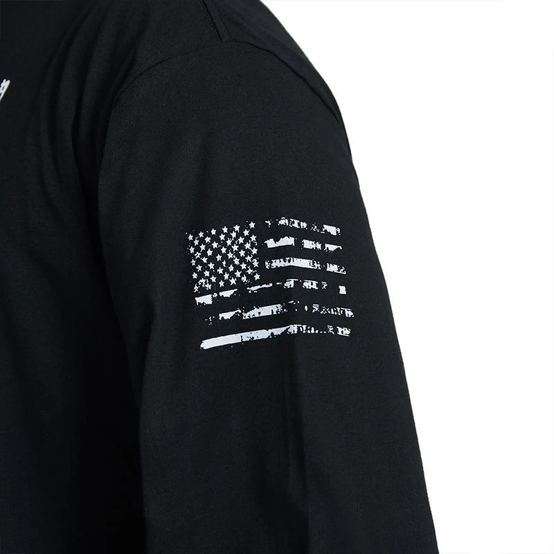 Men's American Flag Shield Graphic Long Sleeve T-Shirt - Image 17