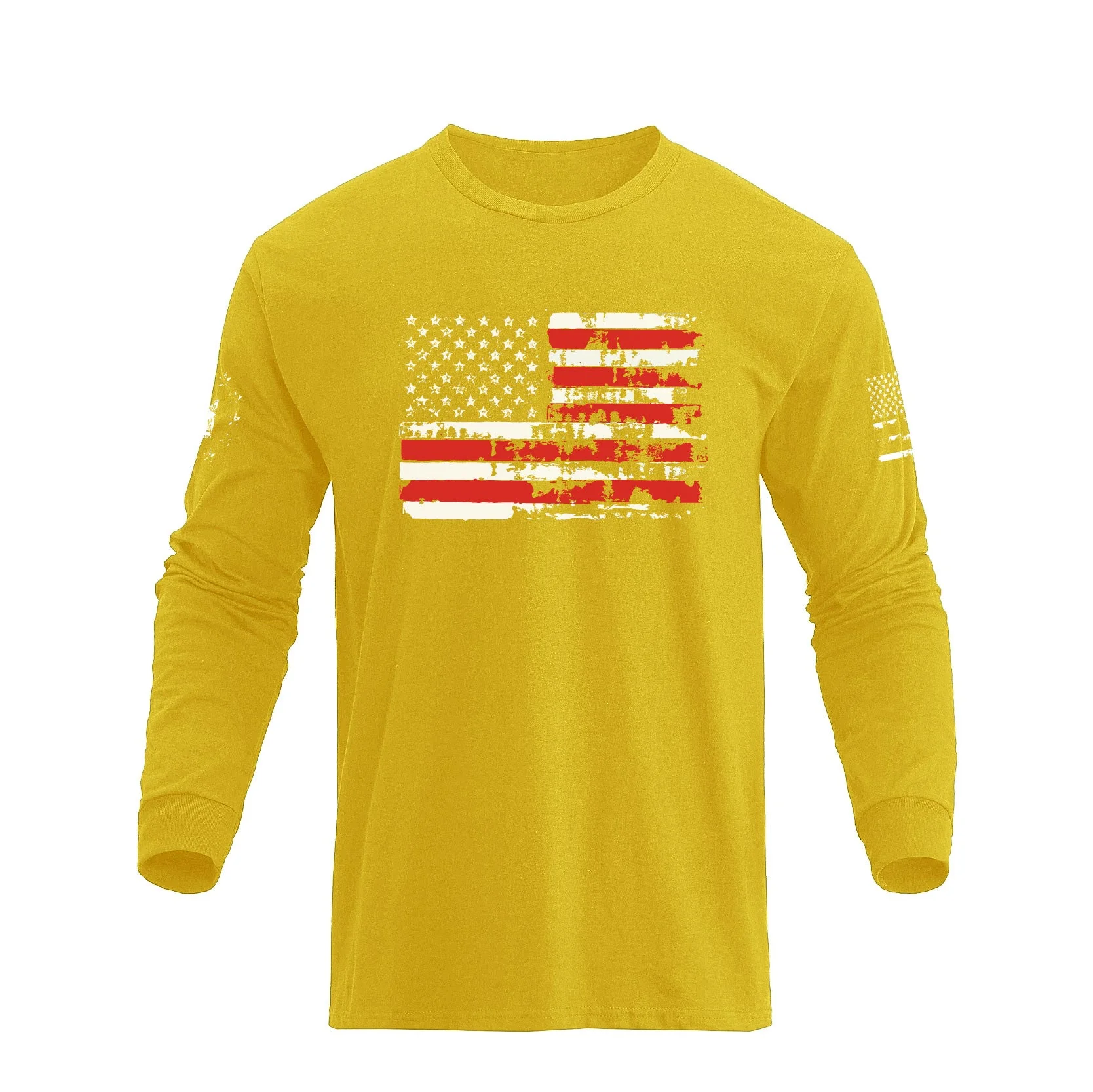 Men's American Flag Graphic Long Sleeve T-Shirt - Image 10