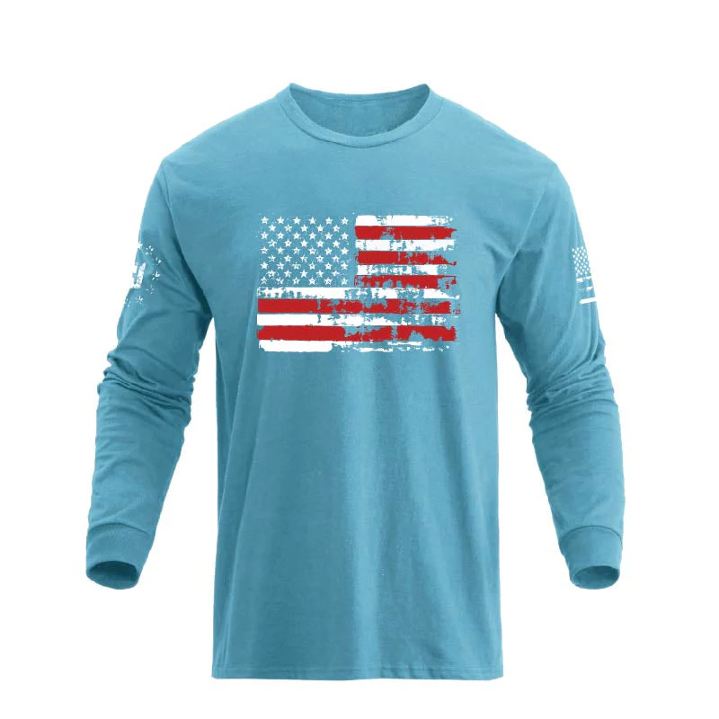 Men's American Flag Graphic Long Sleeve T-Shirt - Image 28