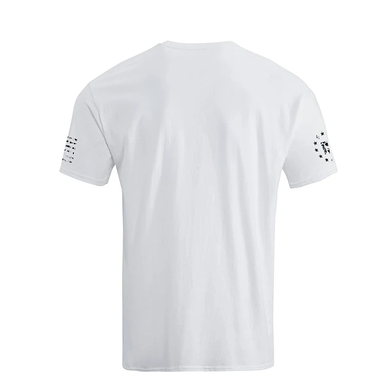 Men's American Flag Cross Overlay Graphic T-Shirt - Image 2