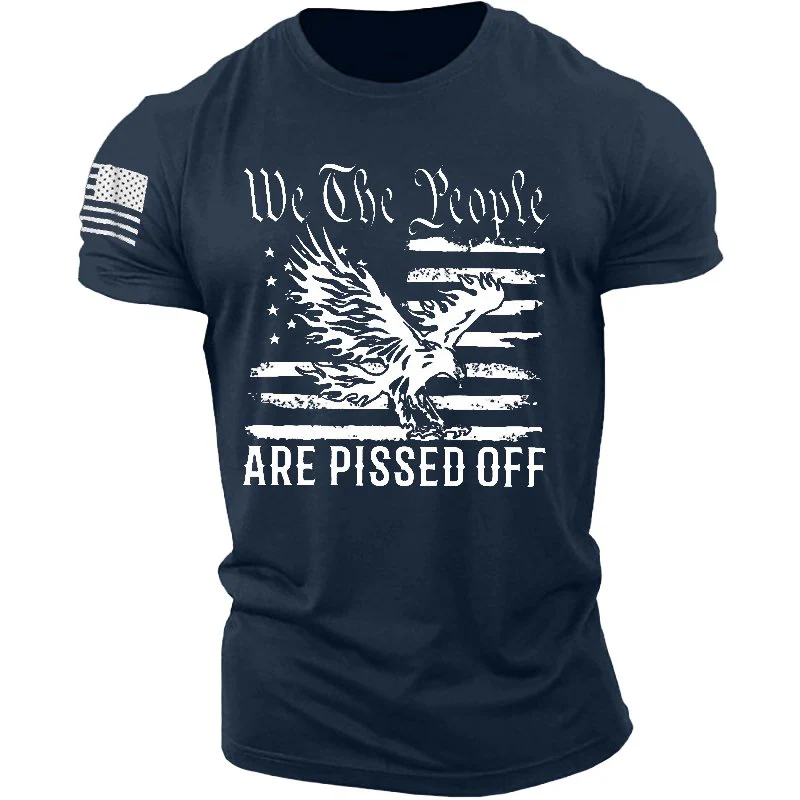We The People Are Pissed Off Men's Cotton Shirt - Image 5