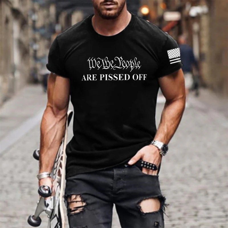 We The People Are Pissed Off Men's Cotton Shirt - Image 3
