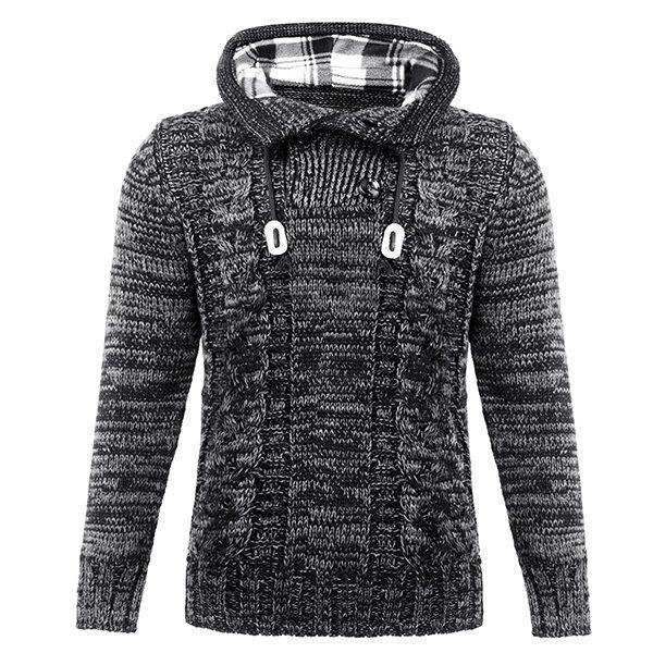 Men's Thick Casual Hooded Winter Sweater - Image 12